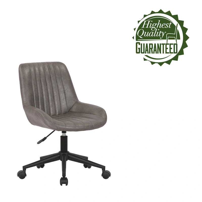 Chaise de bureau pivotante en microfibre