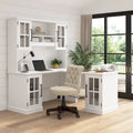 Bureau d'angle avec huche et rangements