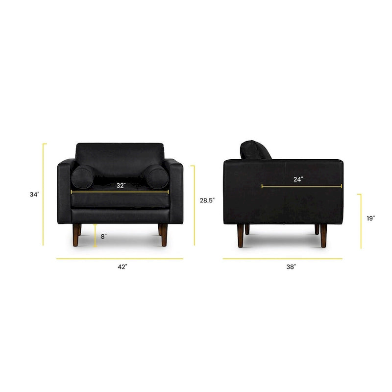 Chaise longue – Cuir véritable italien