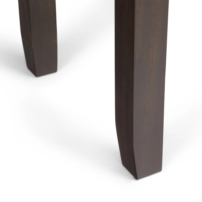 Console/table basse contemporaine large en bois massif