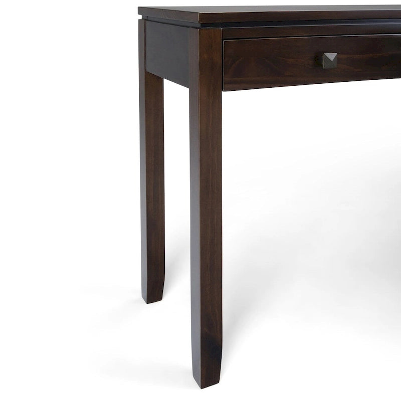 Console/table basse contemporaine large en bois massif