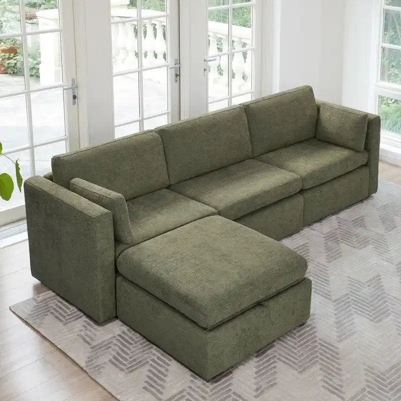 Canapé modulaire en tissu surdimensionné