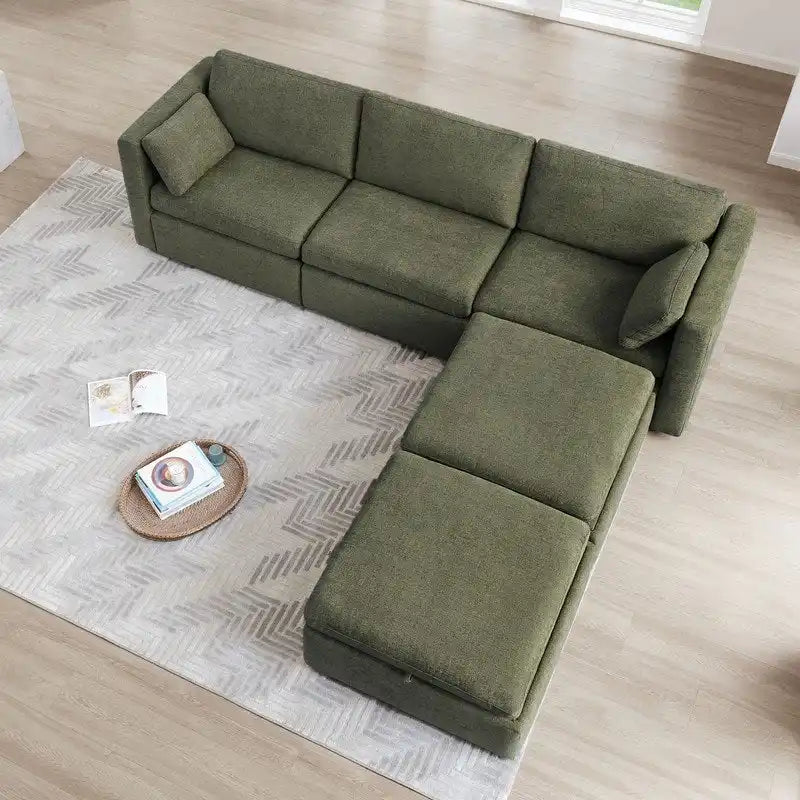 Canapé modulaire en tissu surdimensionné