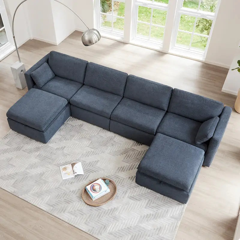 Canapé modulaire en tissu surdimensionné