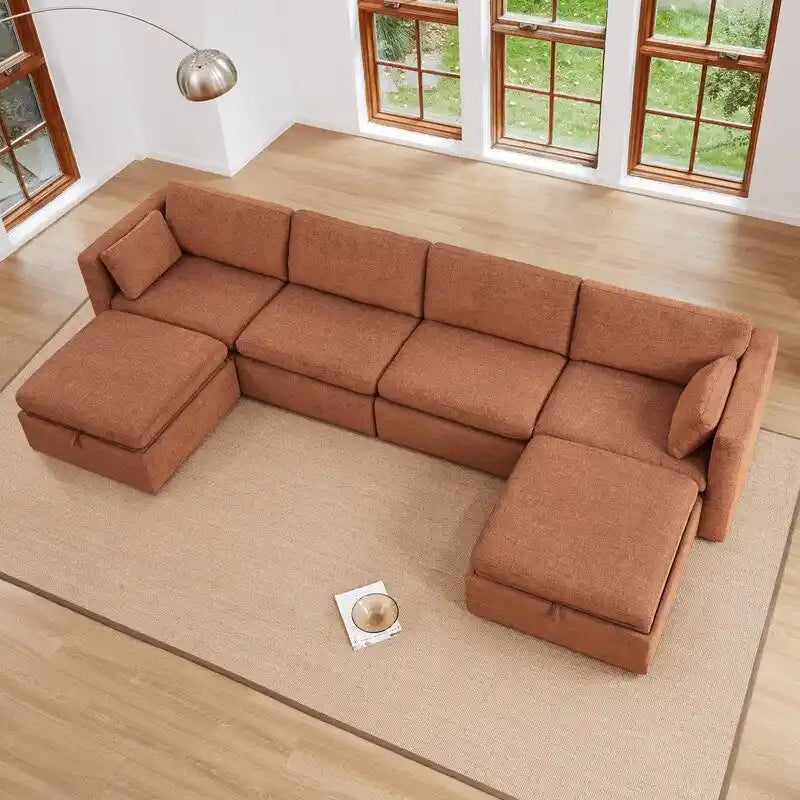 Canapé modulaire en tissu surdimensionné