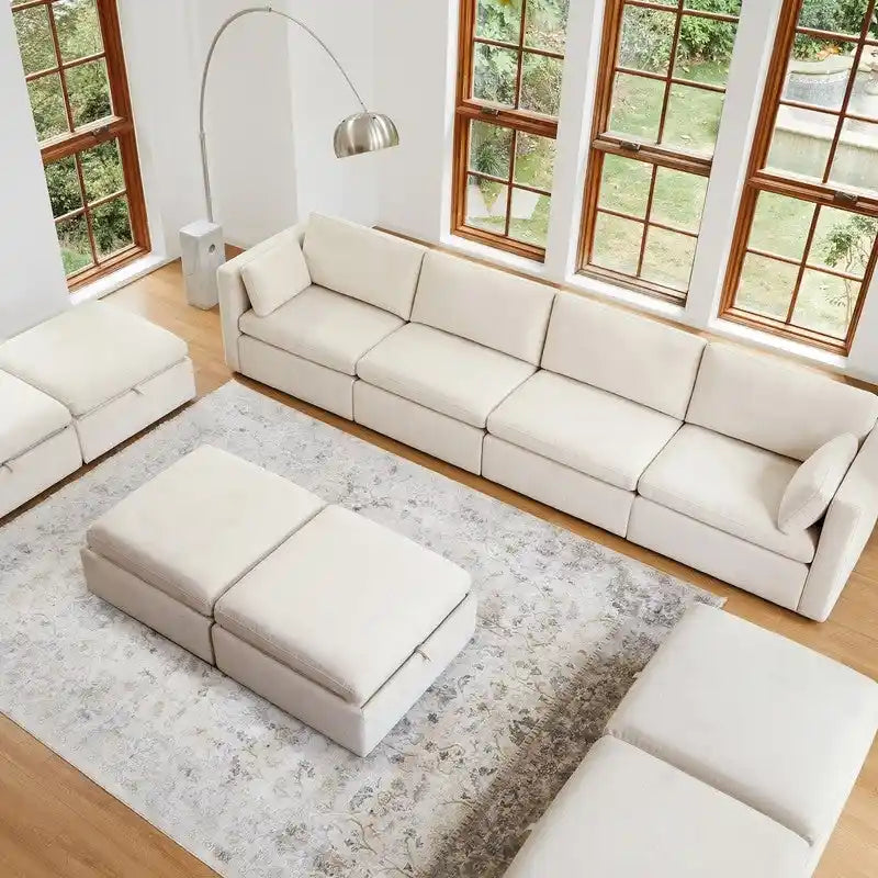 Canapé modulaire en tissu surdimensionné