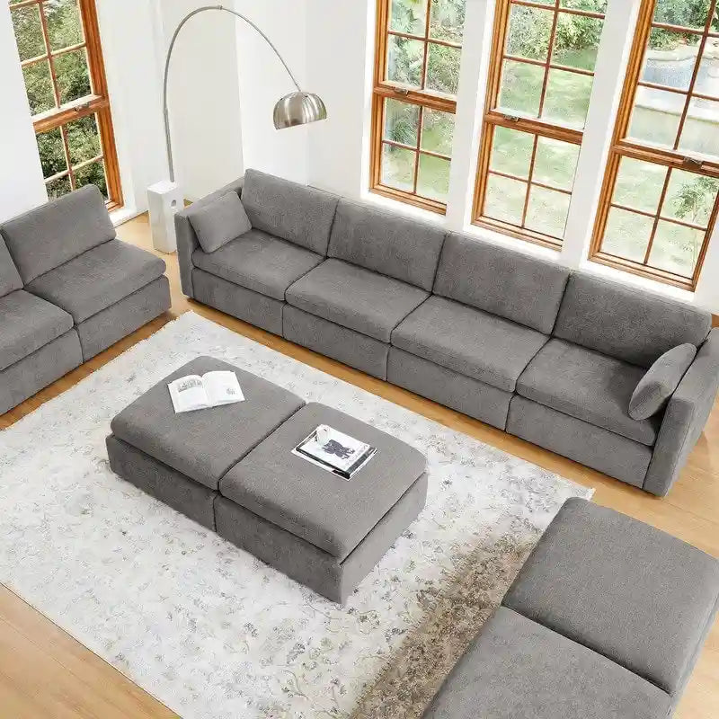 Canapé modulaire en tissu surdimensionné