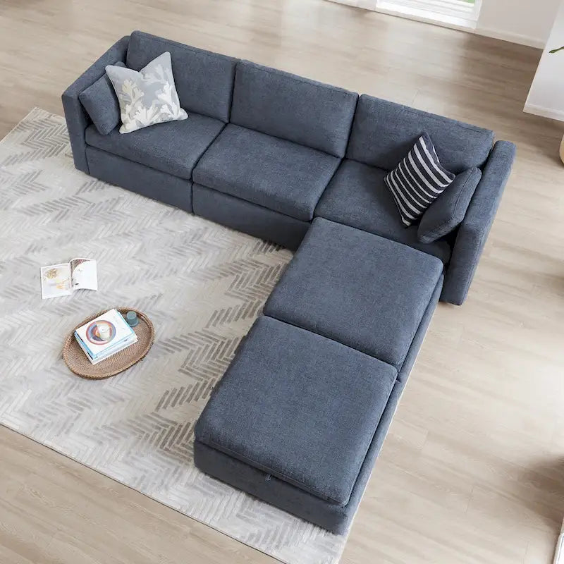 Canapé modulaire en tissu surdimensionné