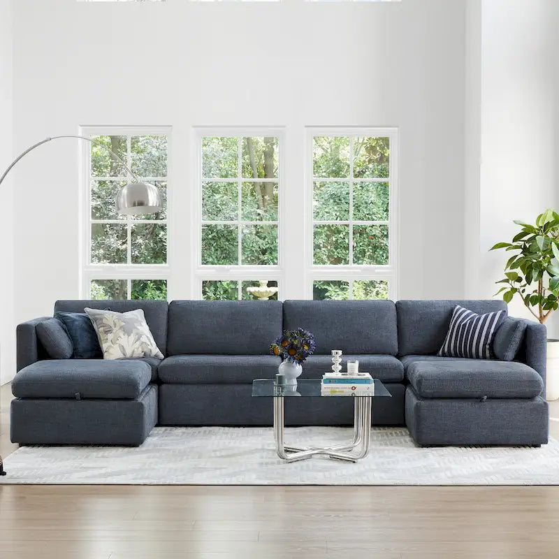 Canapé modulaire en tissu surdimensionné