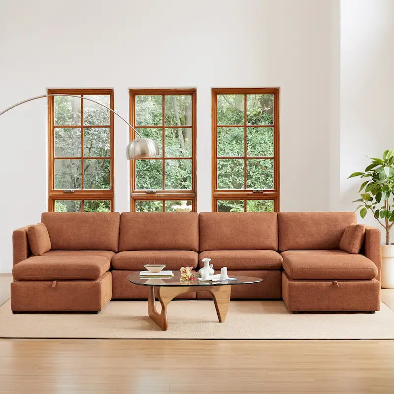 Canapé modulaire en tissu surdimensionné
