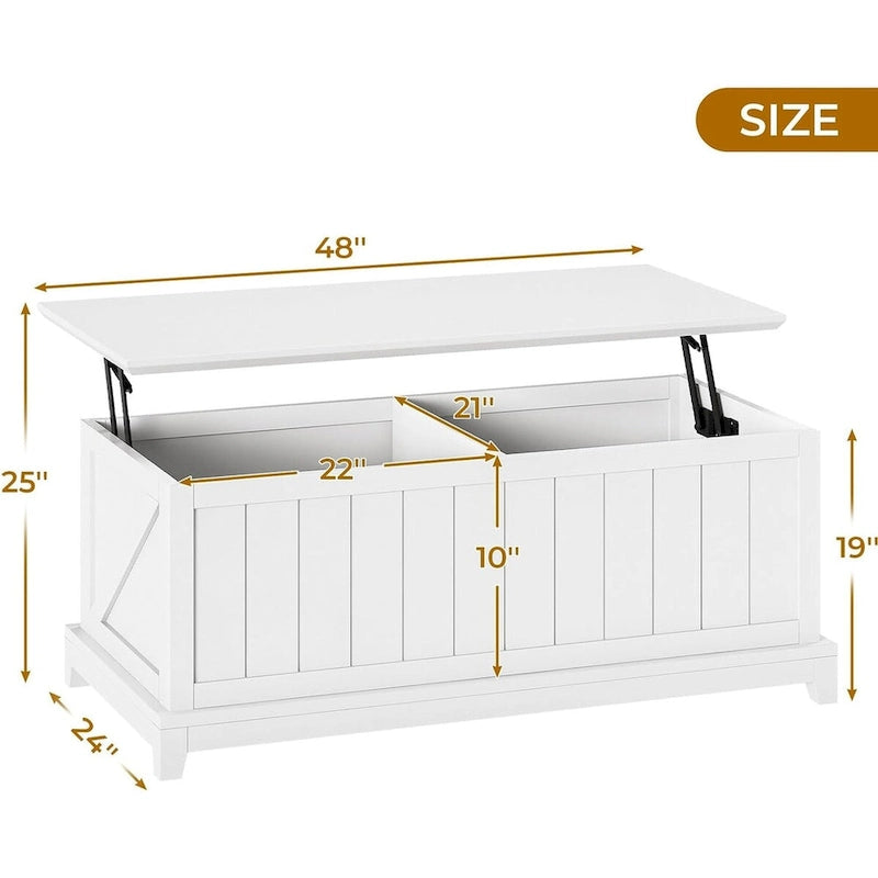 Table basse relevable Rangement clôture de ferme