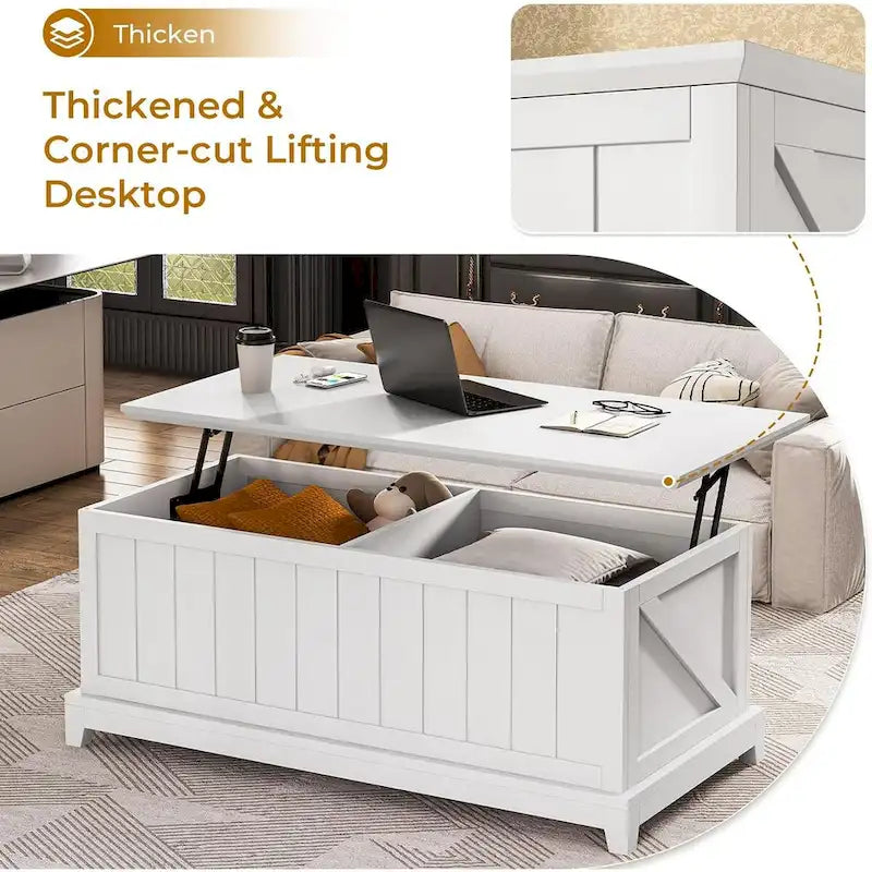 Table basse relevable Rangement clôture de ferme