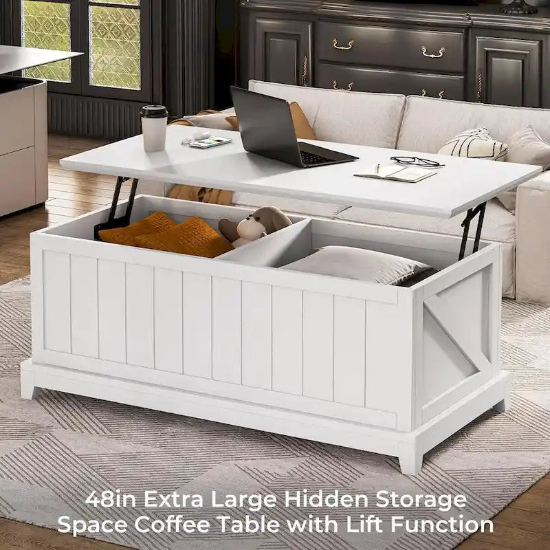 Table basse relevable Rangement clôture de ferme