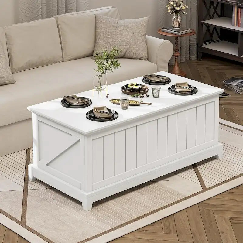Table basse relevable Rangement clôture de ferme