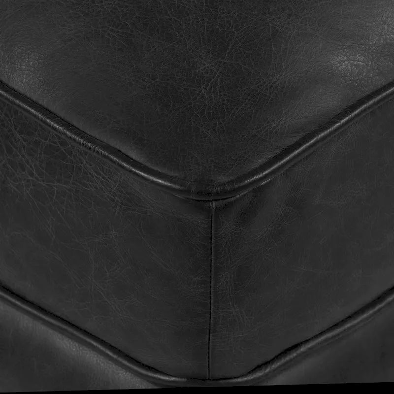 Repose-pieds en cuir véritable italien