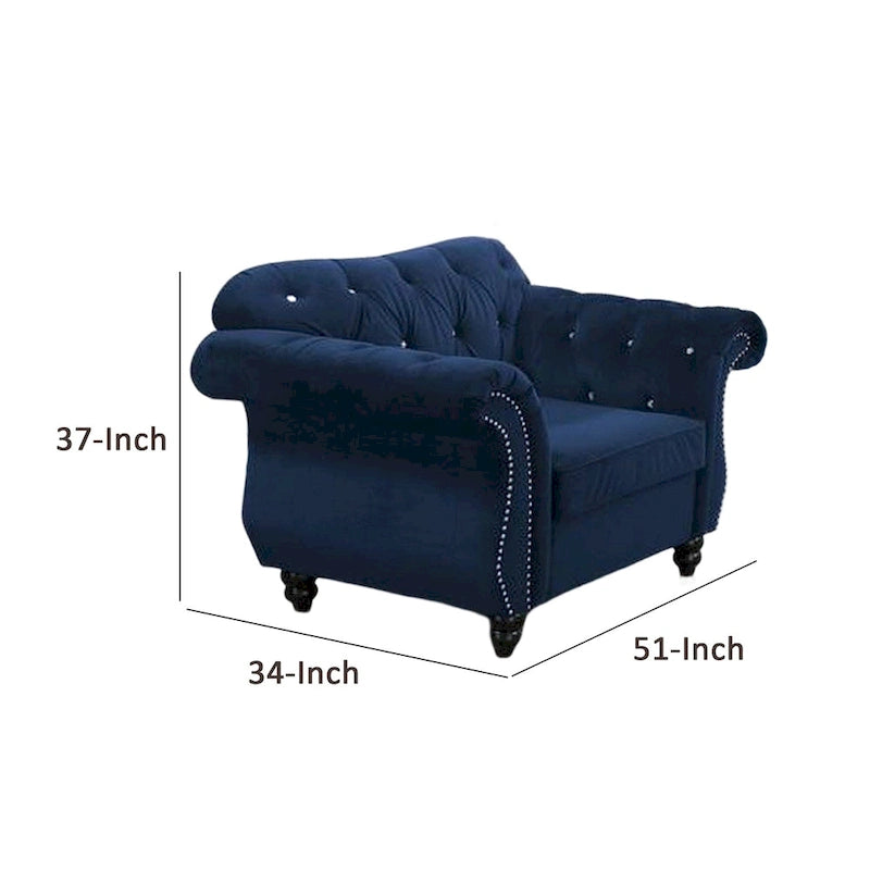 Fauteuil classique, revêtement en velours, accoudoirs arrondis