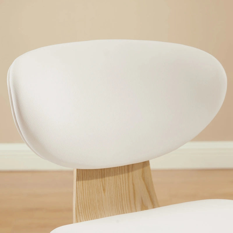 Chaise de salle à manger en bois et cuir synthétique