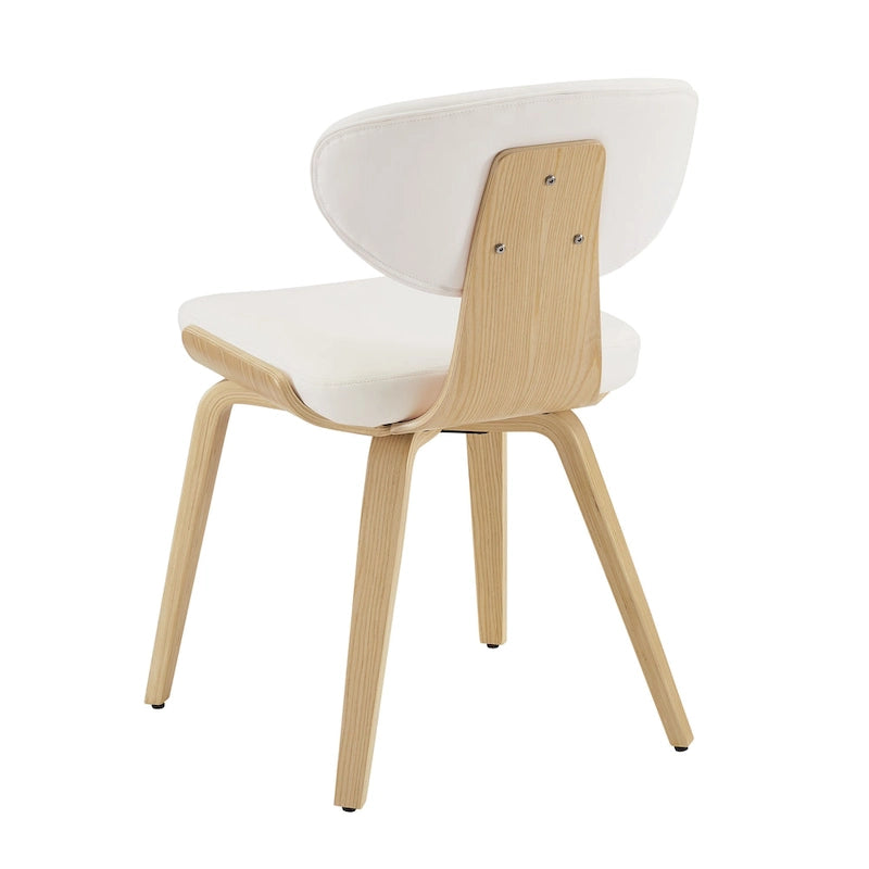 Chaise de salle à manger en bois et cuir synthétique