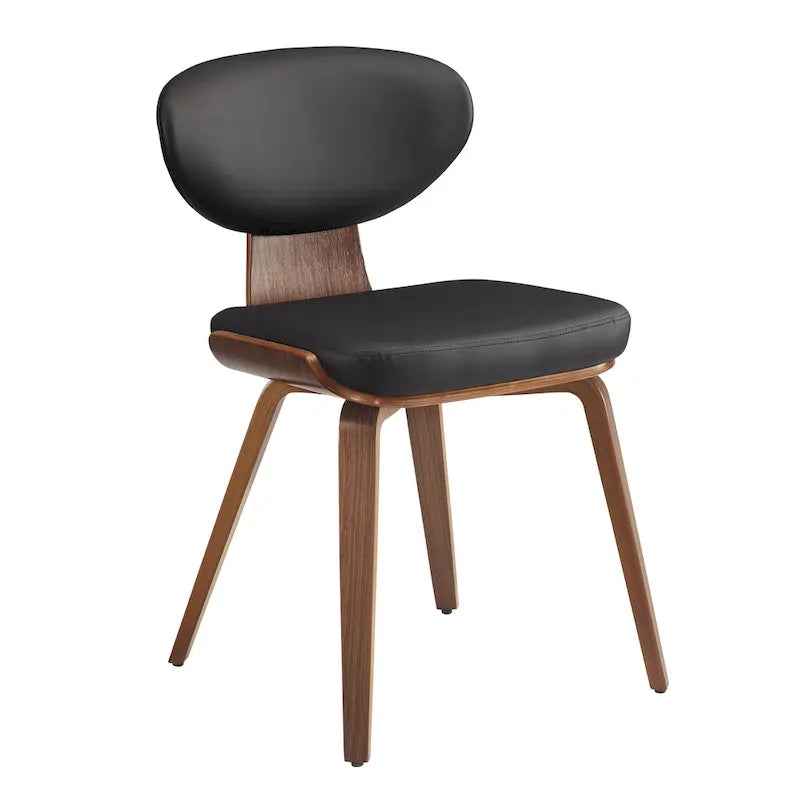 Chaise de salle à manger en bois et cuir synthétique