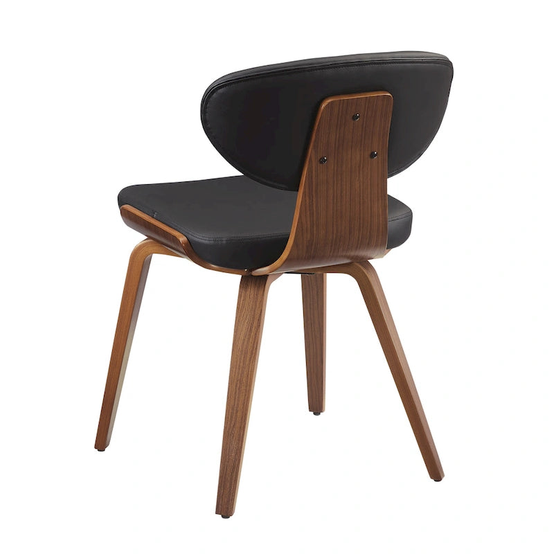 Chaise de salle à manger en bois et cuir synthétique