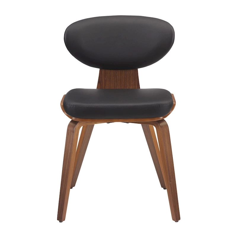 Chaise de salle à manger en bois et cuir synthétique