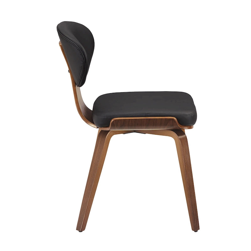 Chaise de salle à manger en bois et cuir synthétique