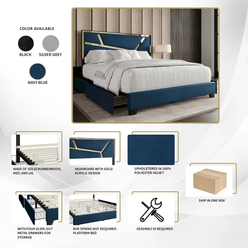 Lit plateforme Elegance