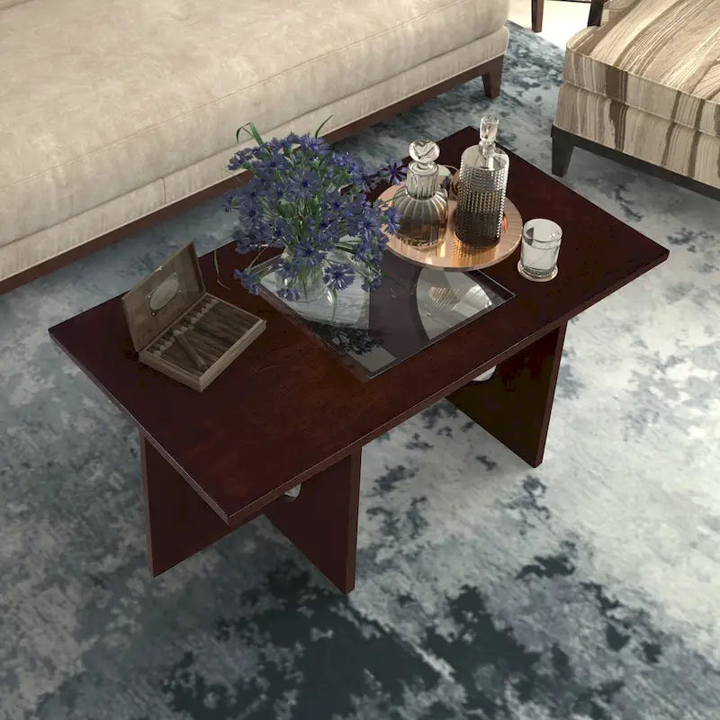 Table Basse Rectangulaire en Bois Contemporain