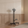 Meuble TV universel pivotant, support TV de table réglable en hauteur et inclinable