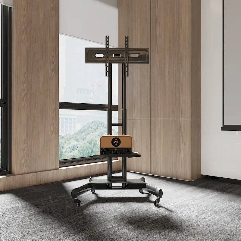 Meuble TV universel pivotant, support TV de table réglable en hauteur et inclinable
