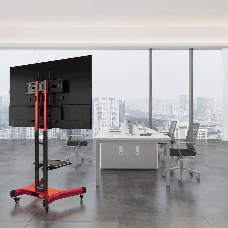 Meuble TV universel pivotant, support TV de table réglable en hauteur et inclinable
