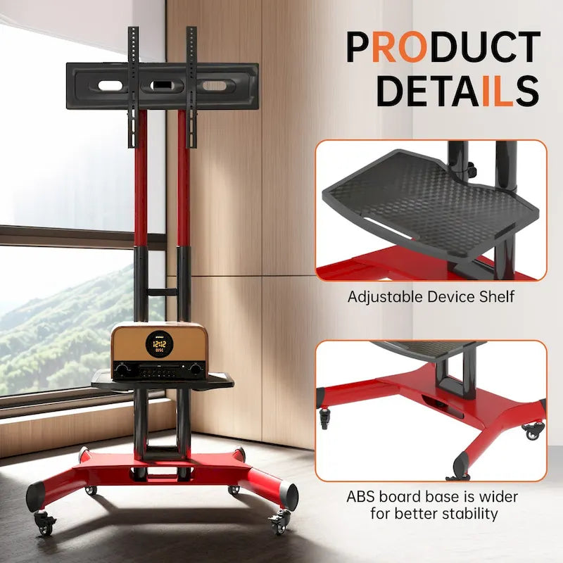 Meuble TV universel pivotant, support TV de table réglable en hauteur et inclinable